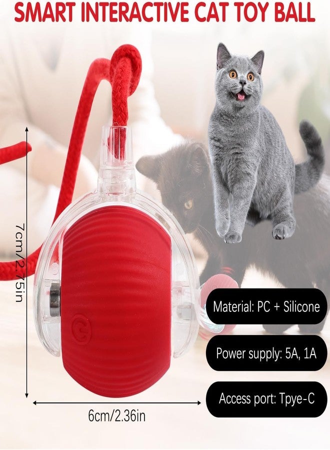 PRETOX Interactive Cat Toy - Cat Toys for Indoor Cats Smart Silicone Rolling Ball with Tail,Bird Sound,Obstacle Avoidance and Motion Activated,Kitten Puzzle Toys 1 PCS (Multicolor) - Image 5